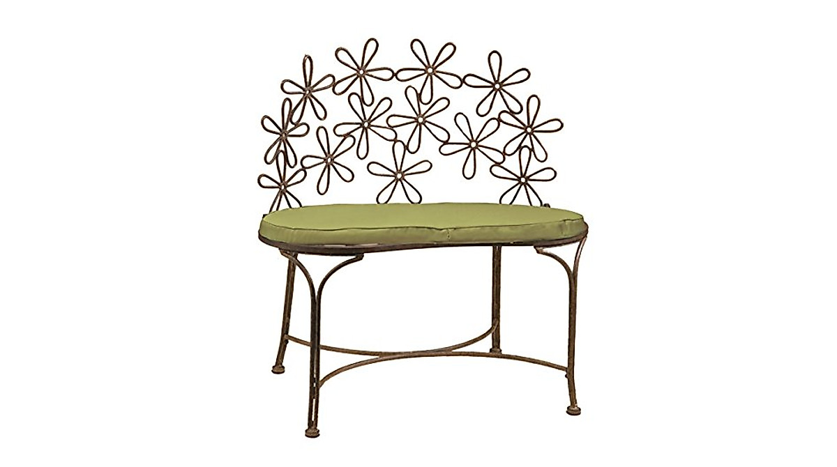 Deep Park Daisy Bench - Durable Indoor/Outdoor Steel Seating