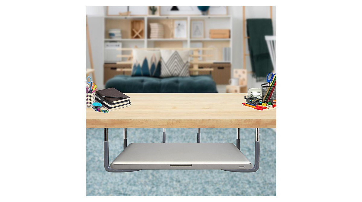 Skywin Under Desk Laptop Mount - 3 Racks for Organized Workspace