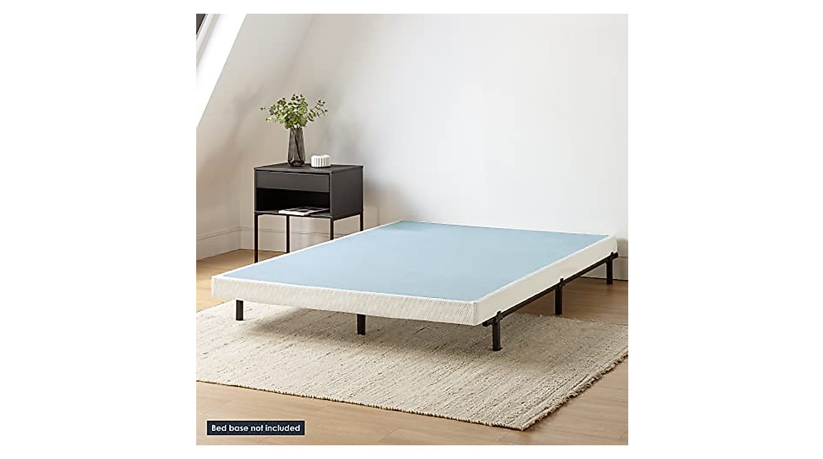 MELLOW 4-Inch Metal Box Spring Foundation for Twin Mattress