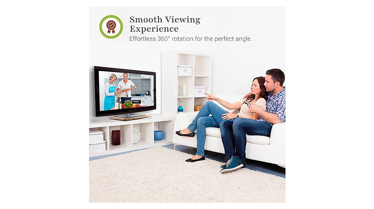 Prosumer's Choice Wooden TV Swivel Stand - 360° Rotation for LED/LCD TVs