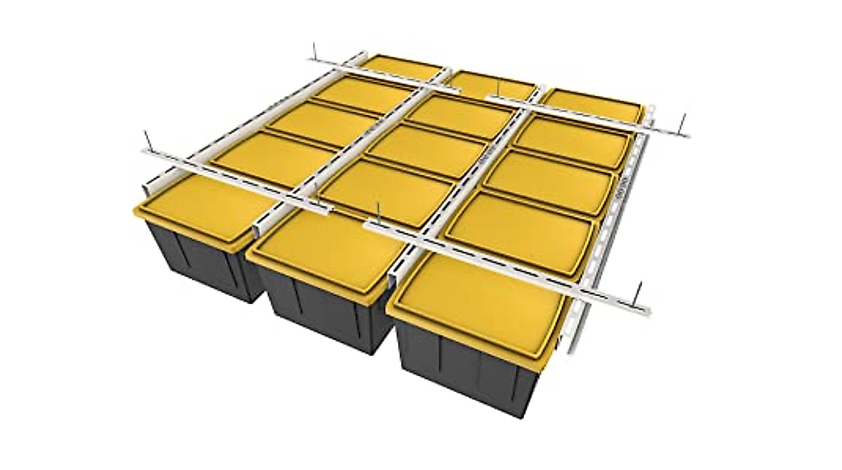 Garage Storage Rack - Organize Up to 15 Totes | Heavy-Duty Ceiling Shelf