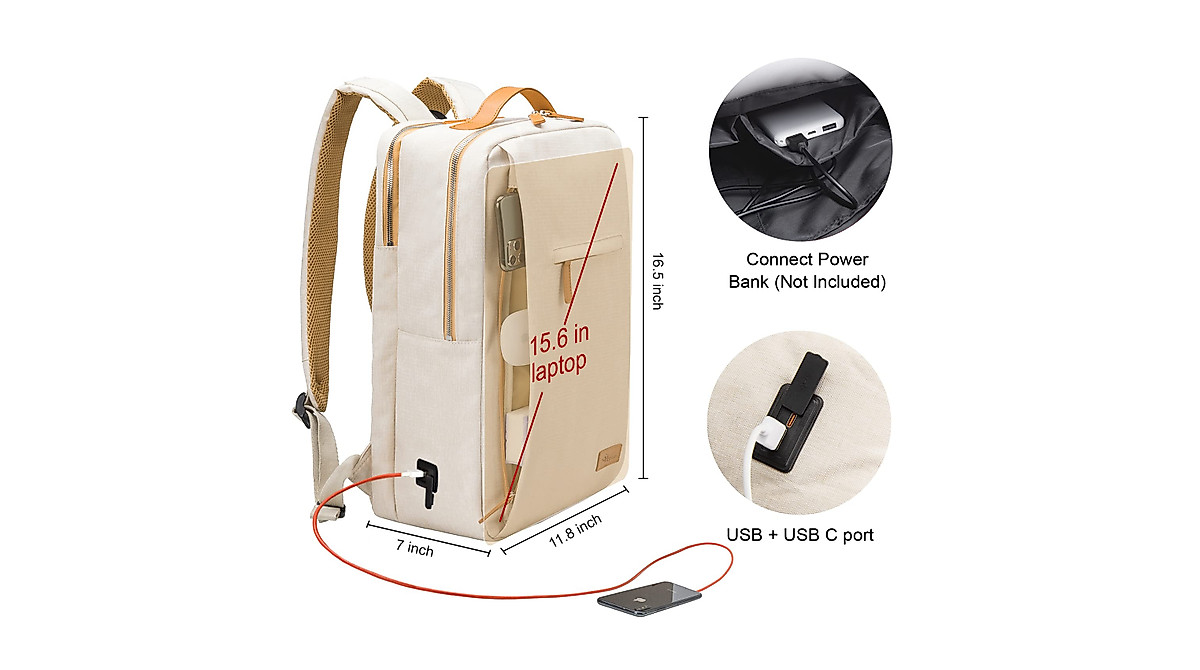 Hp Hope Women's Smart Backpack with USB Charging & Waterproof Design
