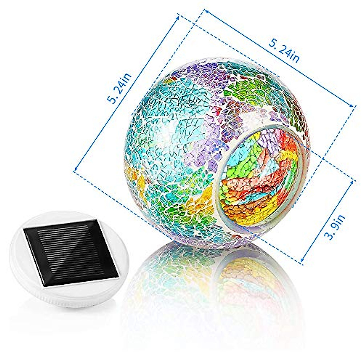 Color Changing Solar Garden Lights - Waterproof Mosaic LED Decor