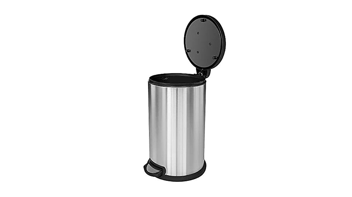 Stainless Steel Trash Bin with Compression System - 40L/13Gallon