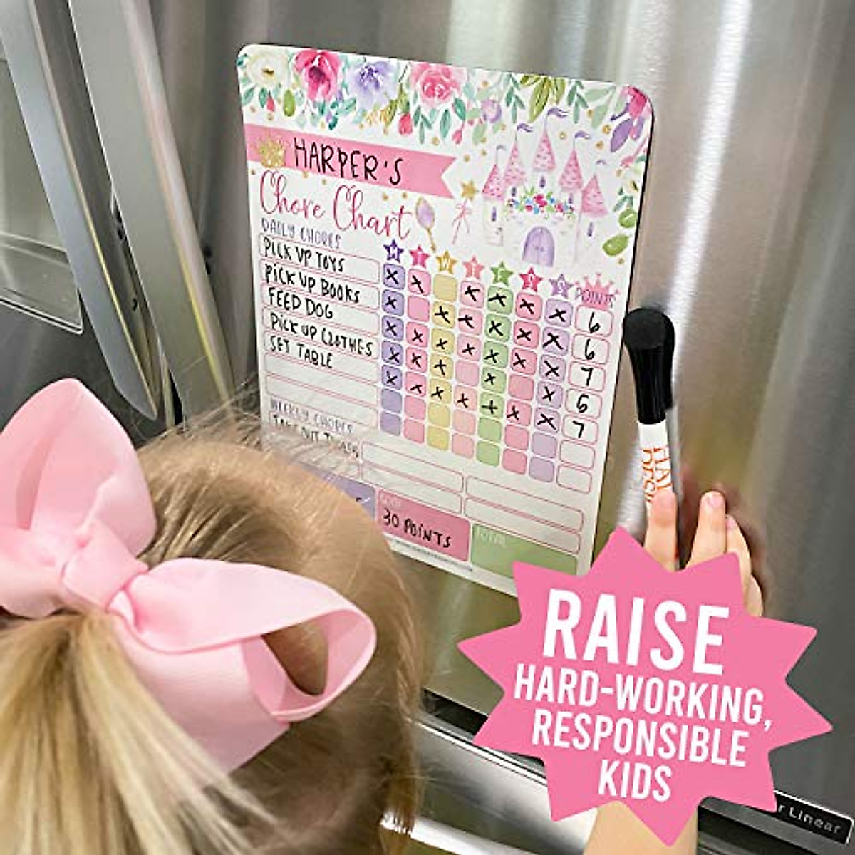 Princess Kids Chore Chart Magnet – Fun Responsibility & Reward Chart ...
