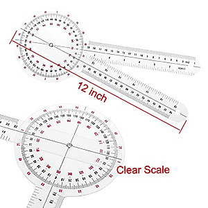 12 Inch Goniometer Set - Measure Joint Motion Accurately