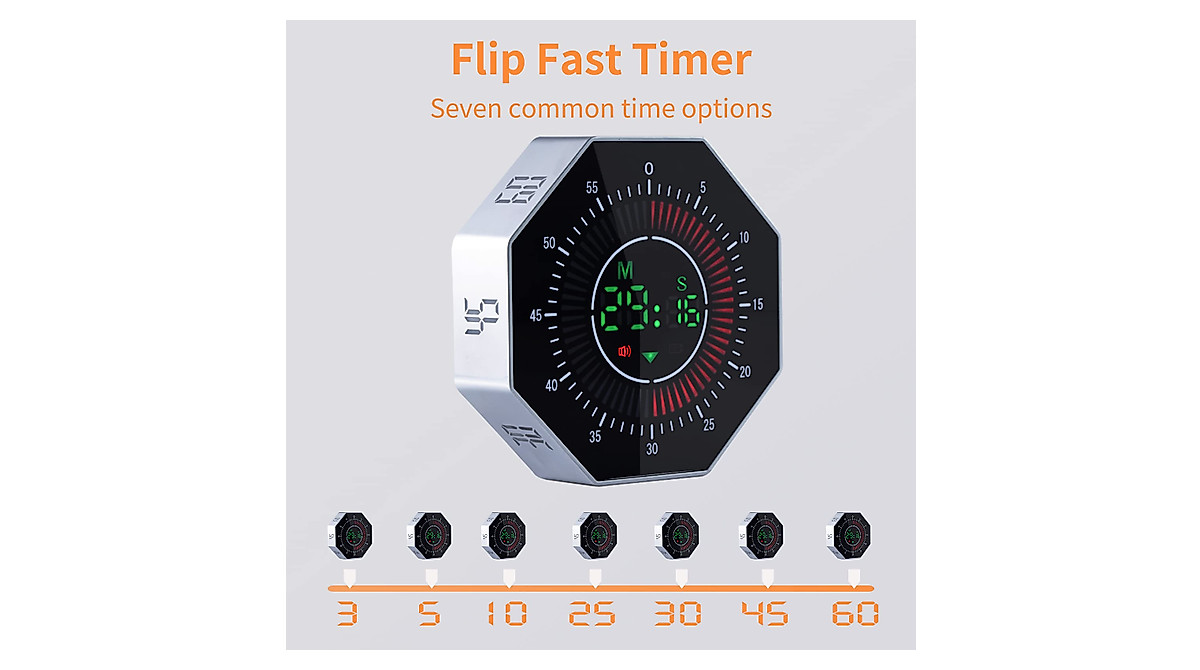 Ousmile Flip Visual Timer – 60-Minute Productivity Tool