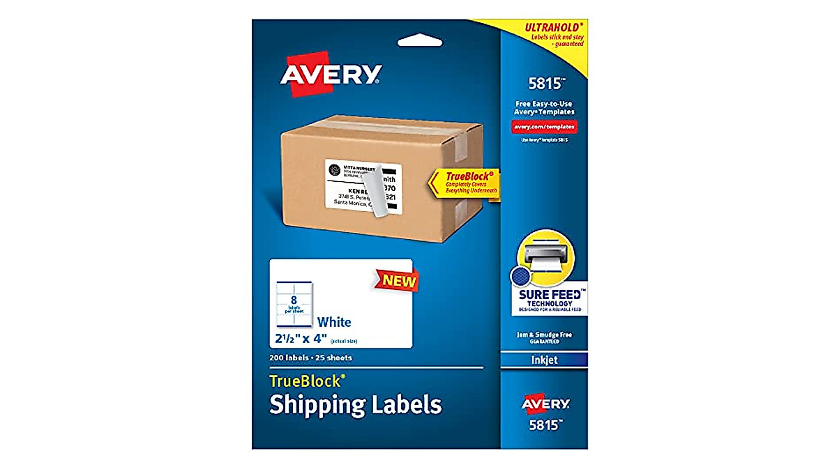 Avery 2.5x4 Shipping Labels - Perfect for Secure, Professional Printing