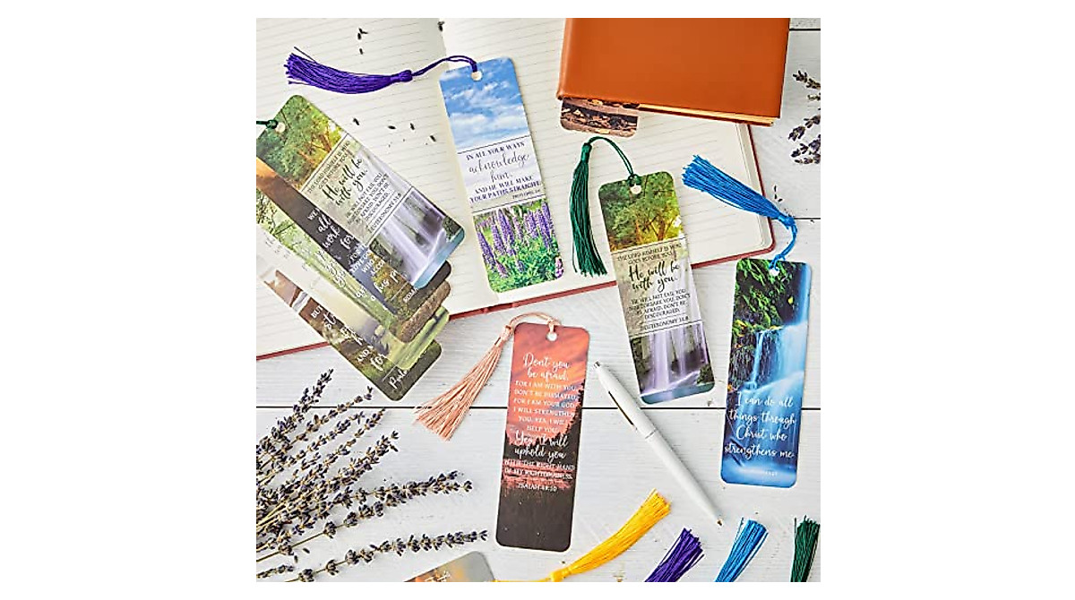 100 Pack Christian Bookmarks with Bible Verses | Inspiring Faith Gifts