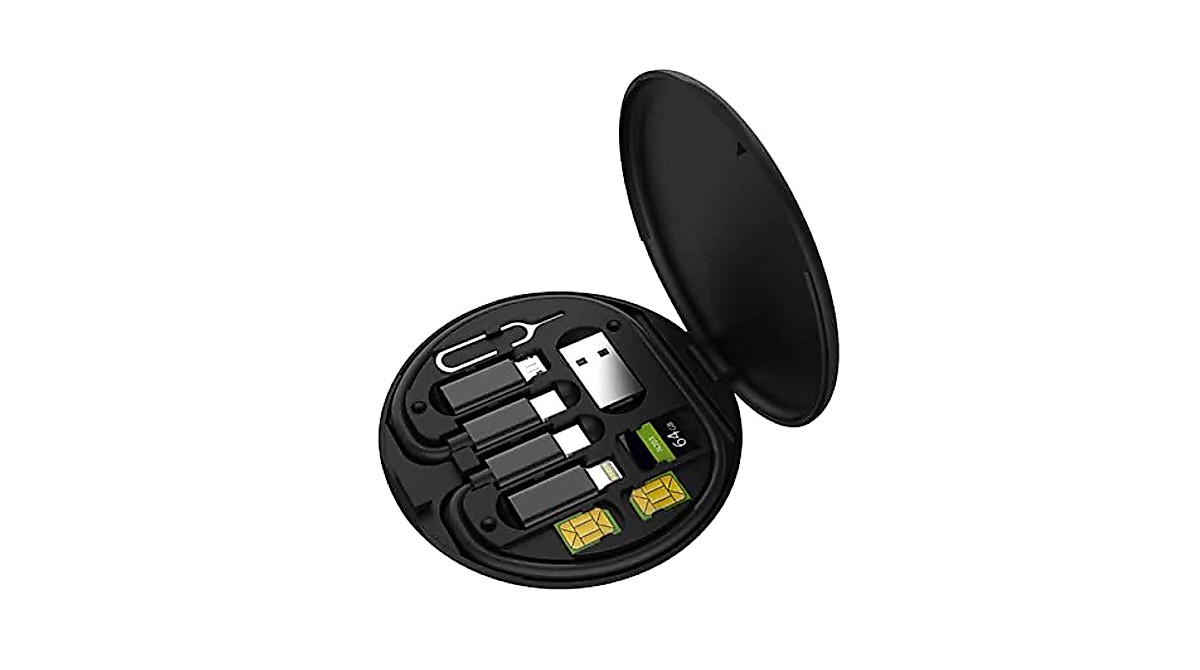 MAOPING 5-in-1 USB Adapter & Storage Box for Fast Charging & Data Transfer