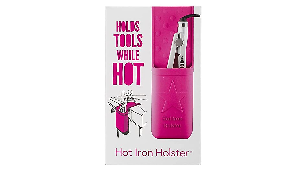 Hot Iron Holster – Heat Resistant Silicone Holder For Curling Irons, Flat Irons & Styling Tools – Up To 500°F – Clings To Smooth Surfaces – Perfect For Home & Travel
