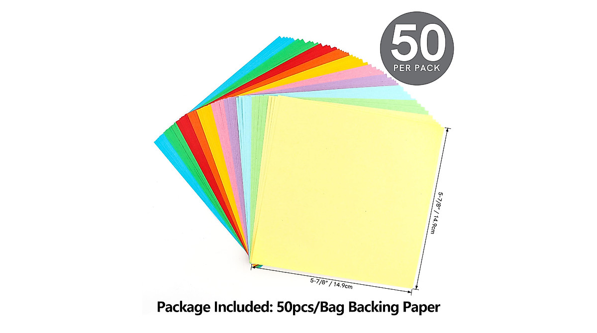 50PCS Colorful Backing Paper for Crafting & Baking