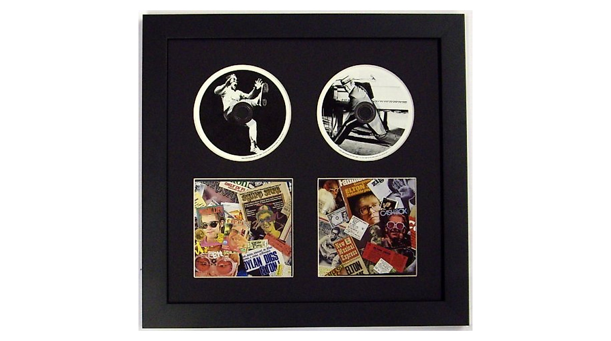 Double CD Frame with Black Wood & Glass Front - Easy Mounting