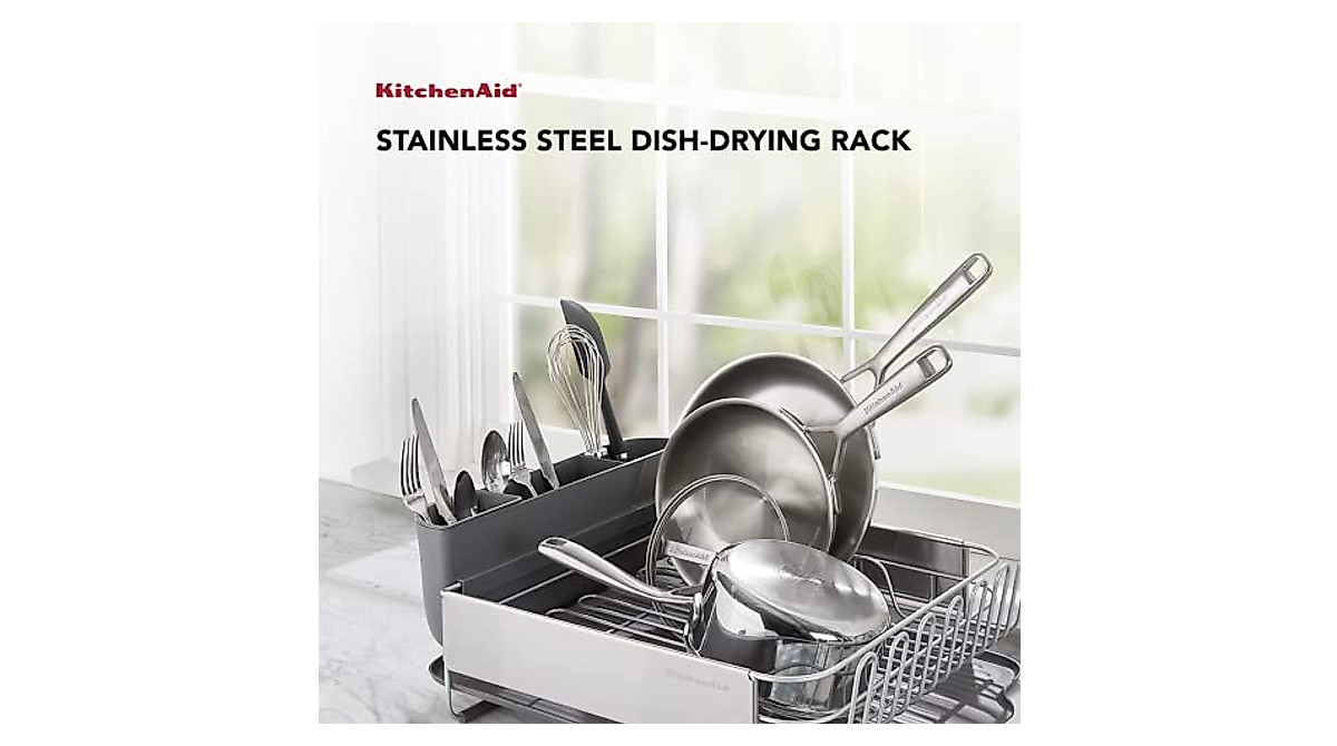 KitchenAid Stainless Steel Dish Drying Rack - High Capacity