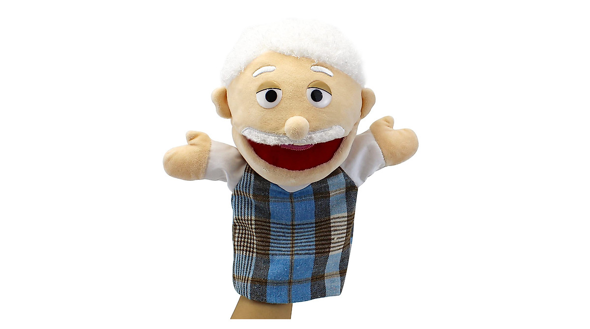 Family Hand Puppets for Kids - Role Play Family Set 13.4inch