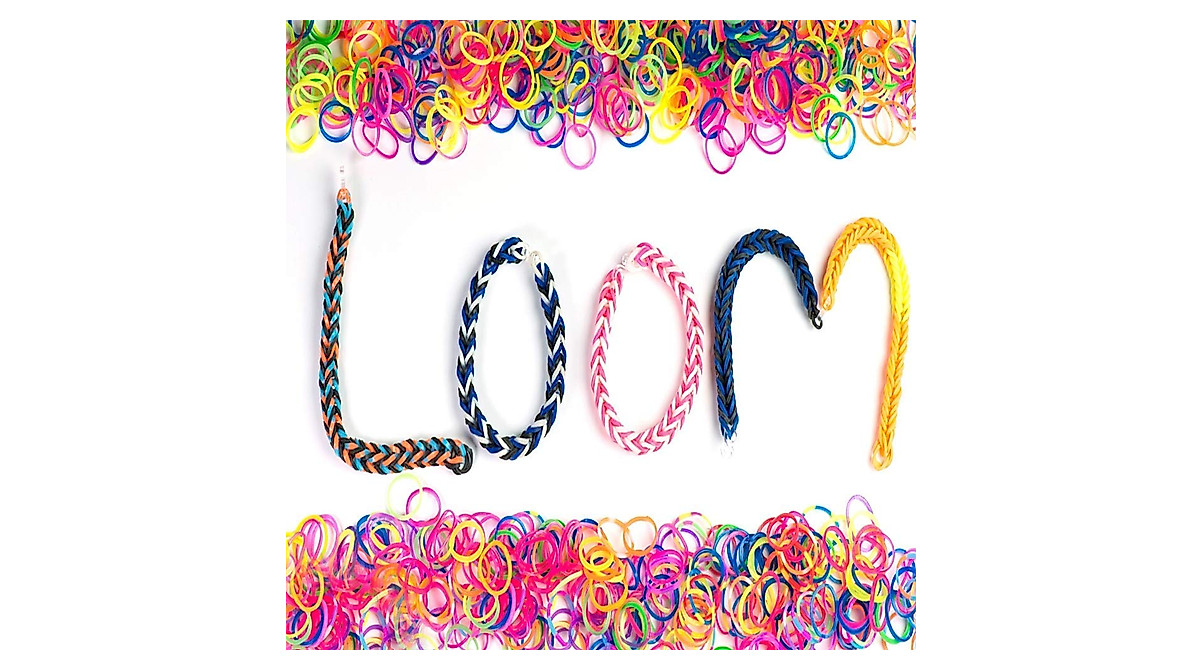 INSCRAFT Kit De Recharge élastique Bracelet – 12 750 Pièces, 28 Couleurs, Boîte De Rangement, 600 Pinces, 200 Perles, Lettres ABC – Loisir Créatif DIY Pour Enfants