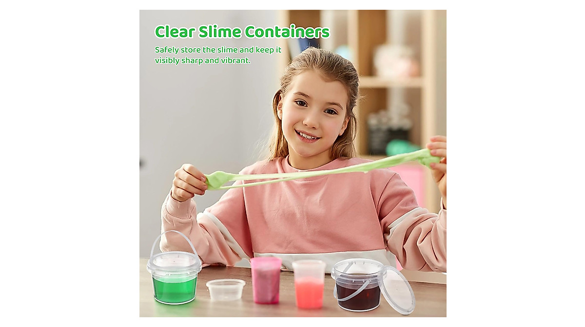 30 Pcs Clear Containers for DIY Slime & Crafts