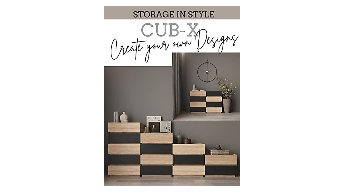 Stackable Storage Drawers for Bedroom & Home - Nordic Walnut