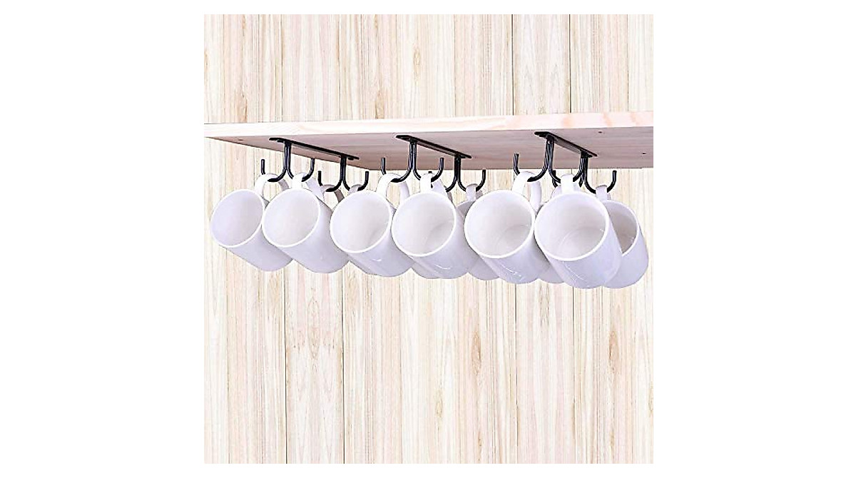 FOLOU Under Cabinet Mug Rack - Organize Your Kitchen Easily