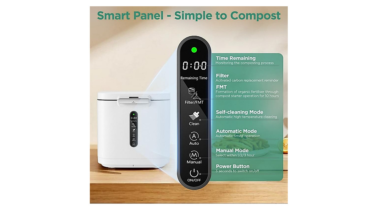 4L Smart Electric Composter - Odorless & Efficient