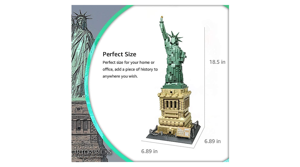ArtorBricks Statue of Liberty Building Set - 1577 Pieces