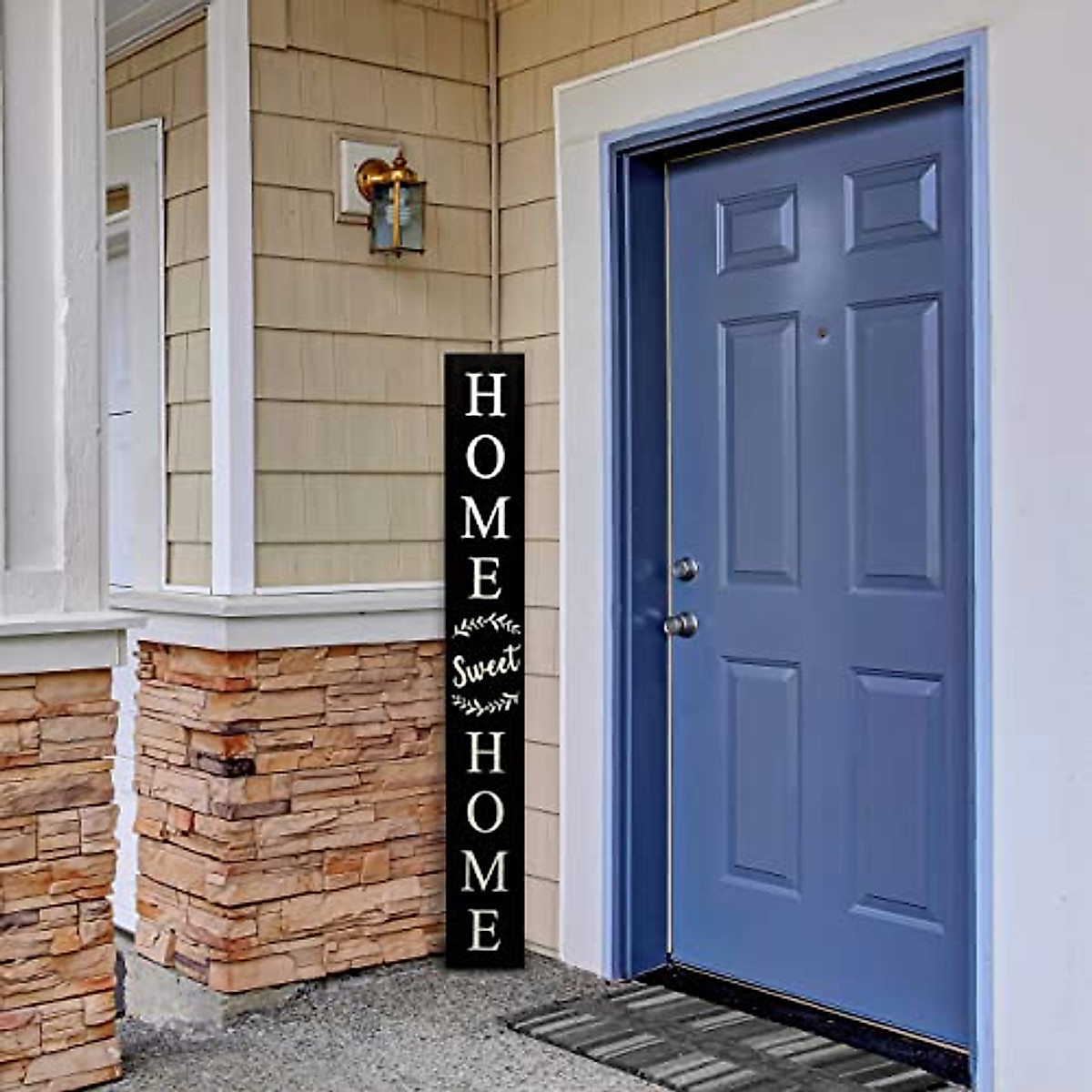 5ft Wooden Outdoor Welcome Sign - Dual-Sided Decor