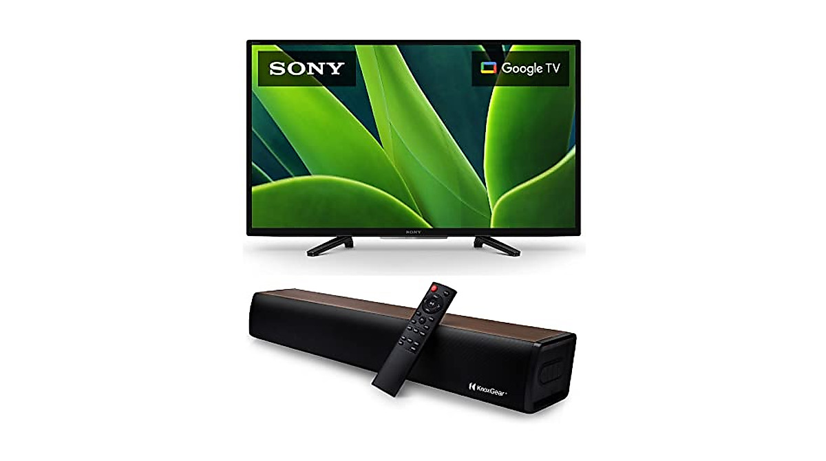 Sony 32-Inch HDR LED TV with Google TV & Bluetooth Soundbar