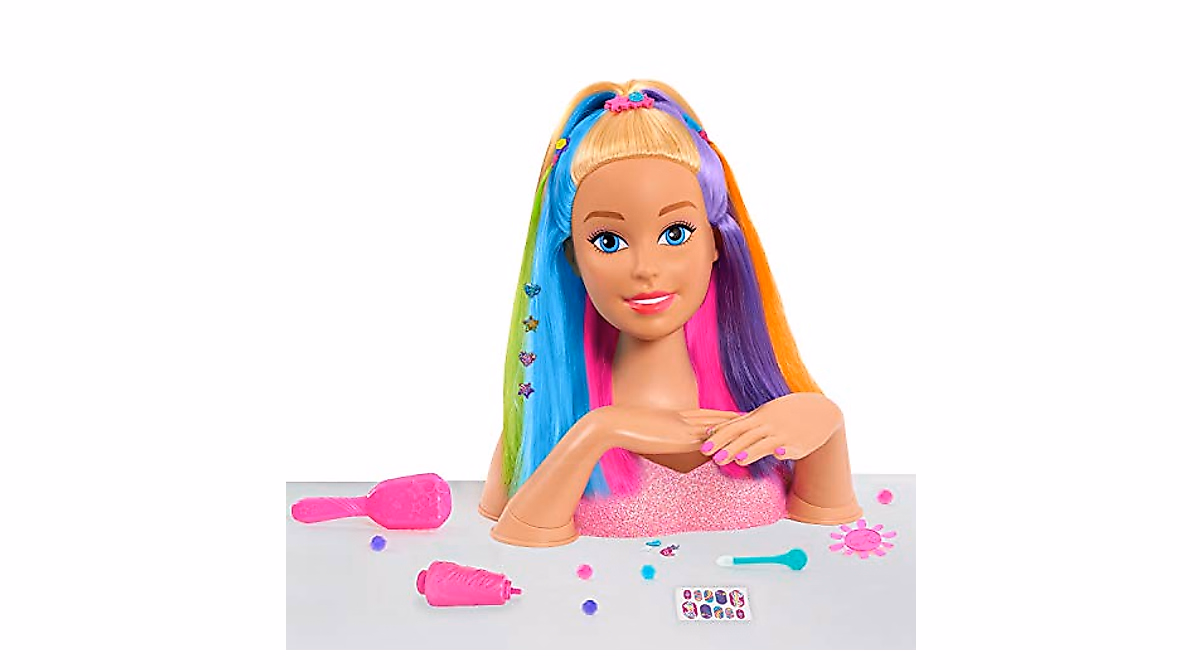 Barbie Rainbow Sparkle Styling Head - Fun for Kids