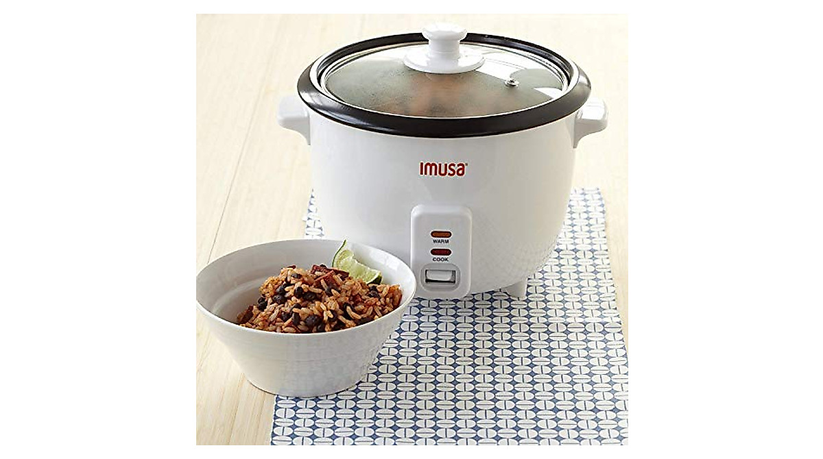 IMUSA Electric Rice Cooker 5-Cup Uncooked | Non-Stick & Easy to Use