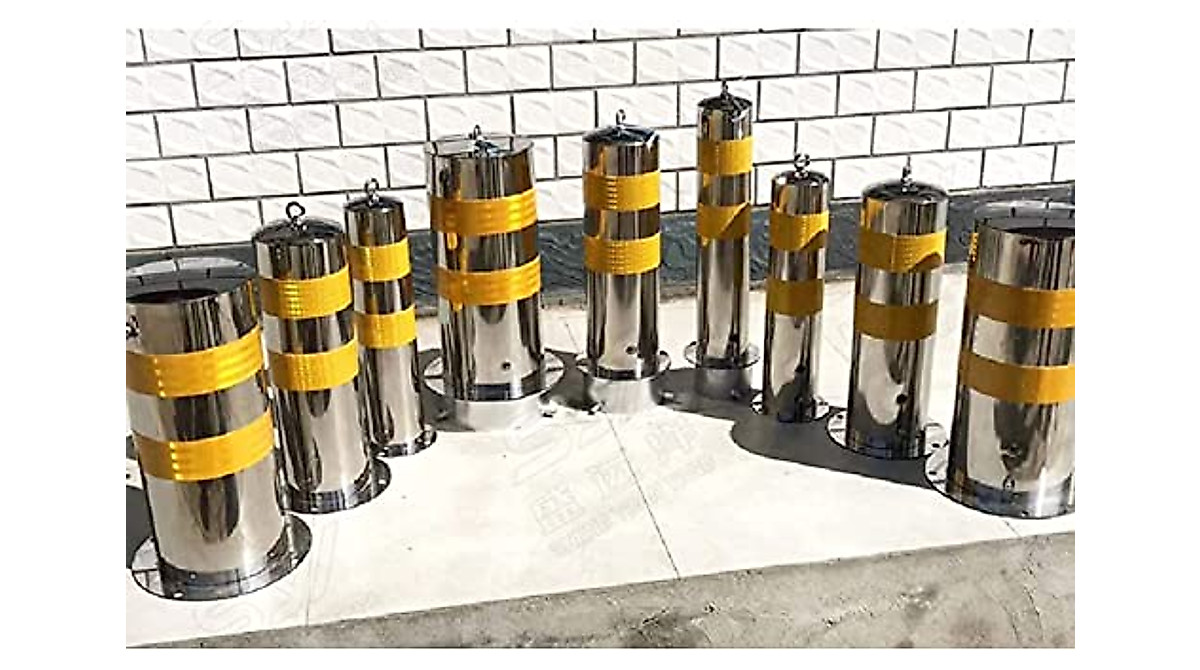 OUSIKA Parking Bollard & Security Posts for Driveways | Durable Steel ...