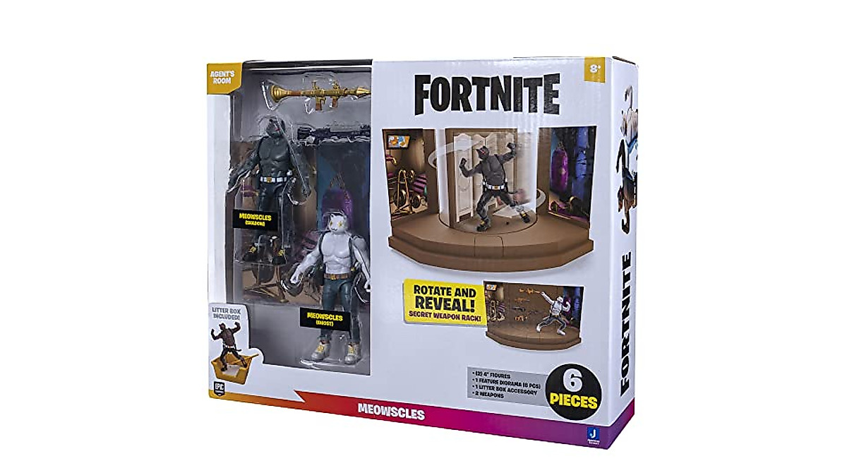 Fortnite Meowscles Agent’s Room Playset with Figures & Accessories
