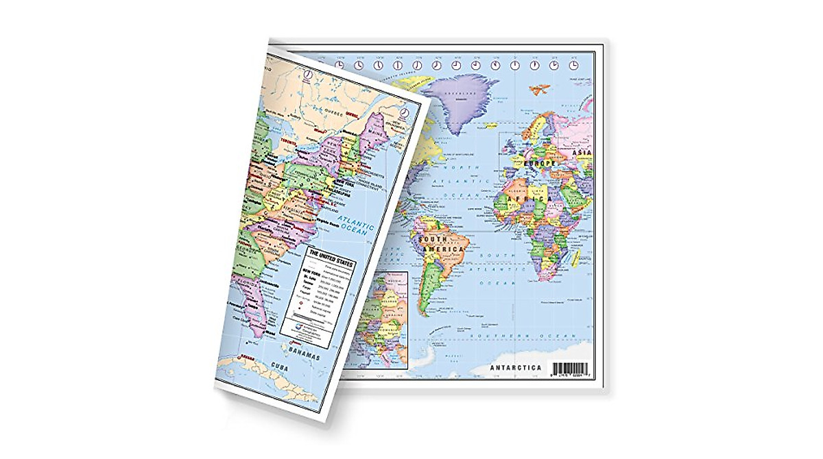 USA & Americas Desk Map - Laminated, 2-Sided