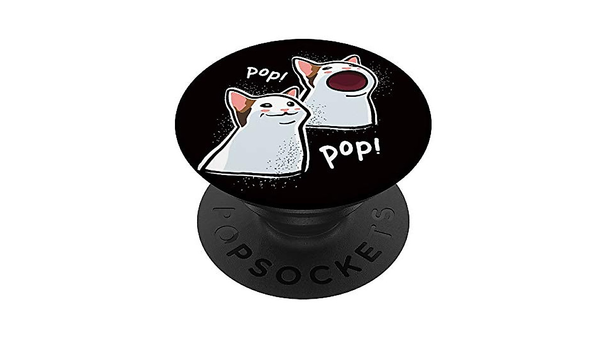Popping Cat Meme PopGrip - Funny Gift for Cat Lovers