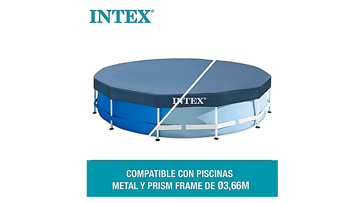 Intex 12' Frame Pool Cover - Durable & Affordable Pool Accessory