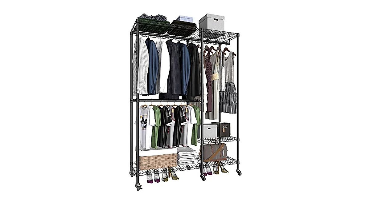 Heavy Duty Portable Garment Rack - Heavy Load & Mobile Storage