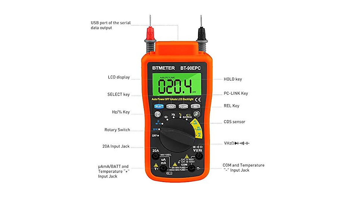 BTMETER BT-90EPC Digital Multimeter - Accurate & Versatile