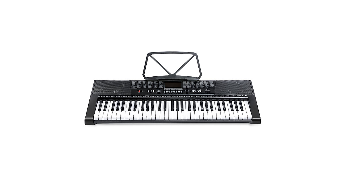 JoyMusic 61-Key Keyboard with MP3 Player, Accessories & Learning Apps
