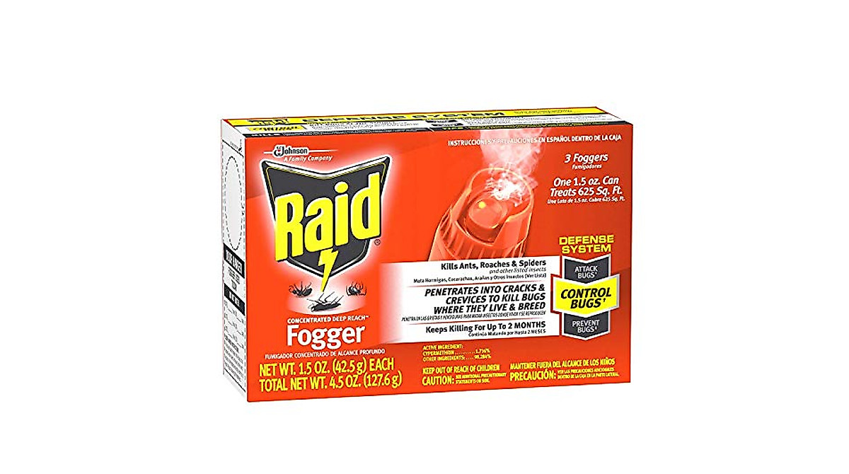 Raid Deep Reach Fogger (3-Pack) - Kills Ants, Roaches, Spiders