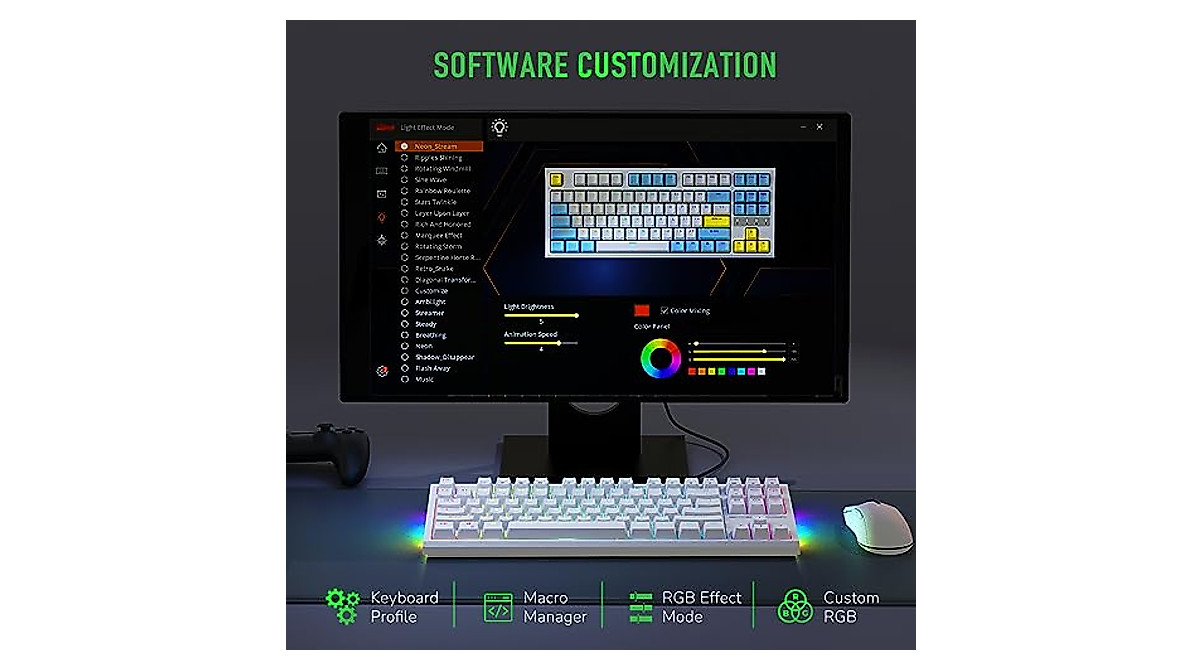 RK ROYAL KLUDGE R87 Mechanical Gaming Keyboard