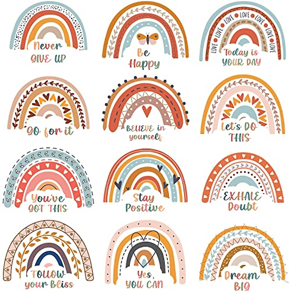 72 Rainbow Cutouts for Positive Classroom Decor