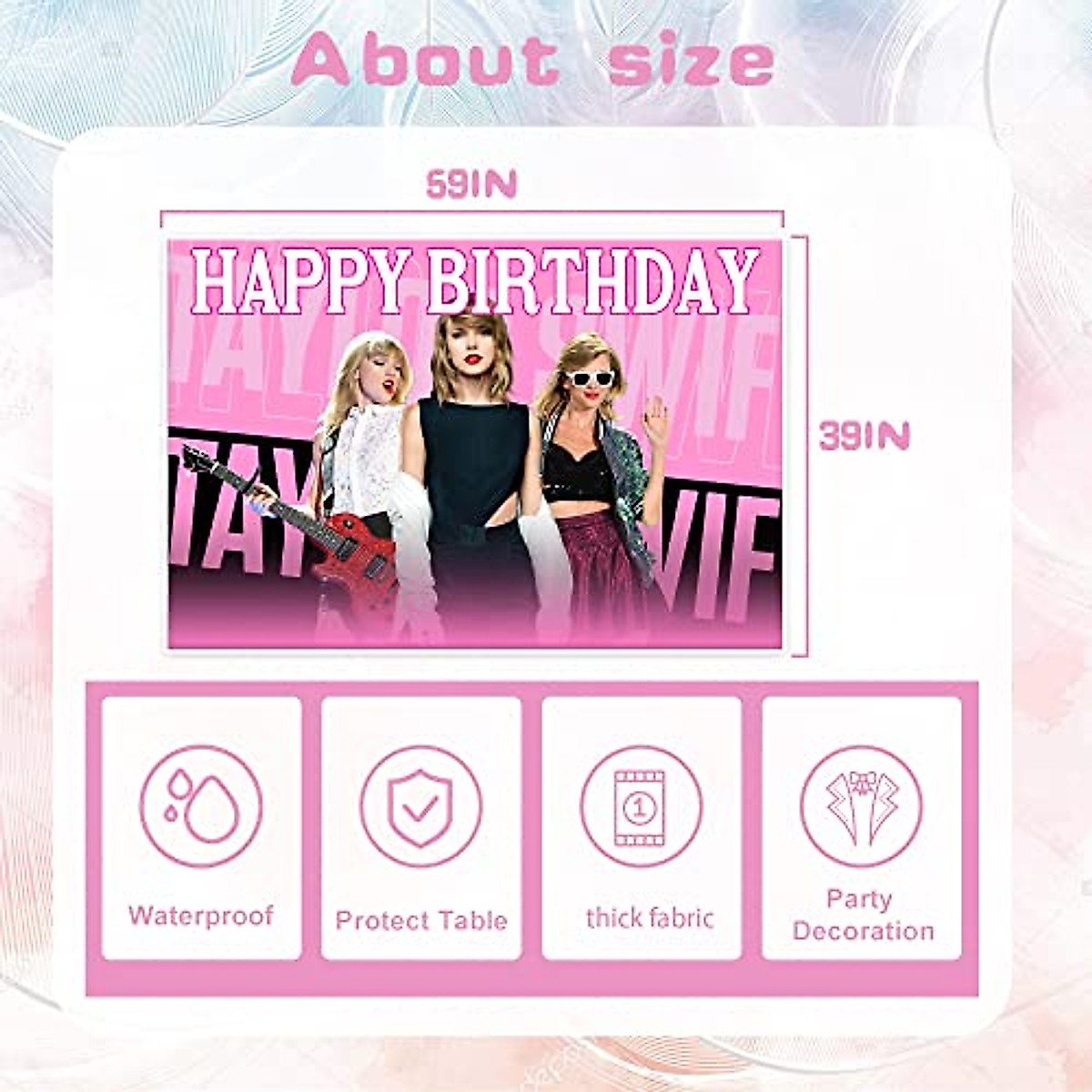 Famous Singer Party Backdrop - Music Theme Decorations