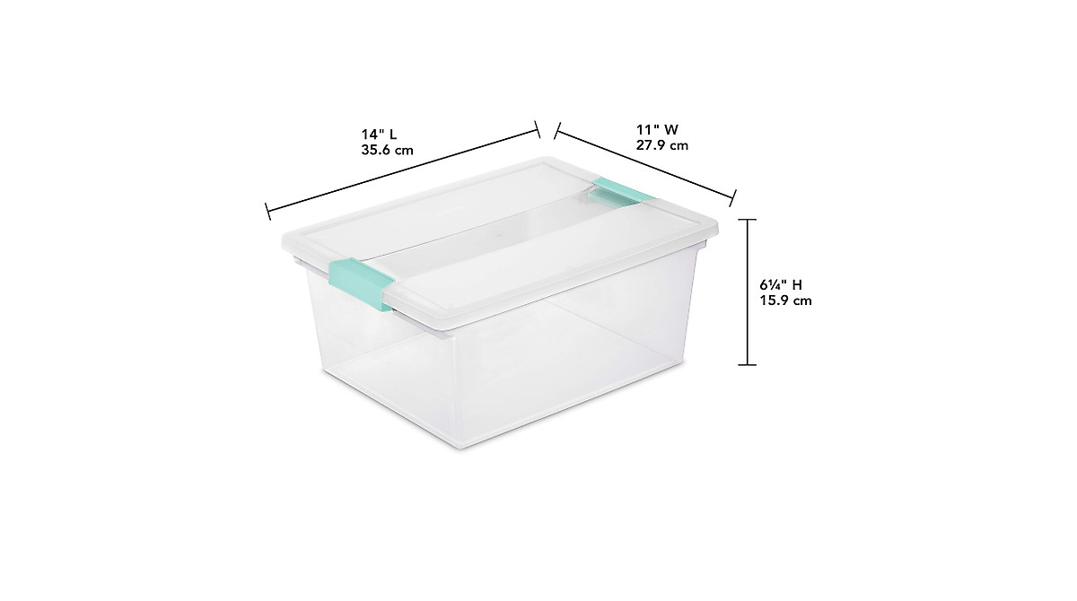 Sterilite Large Nesting ShowOffs & Clip Box Storage Bins