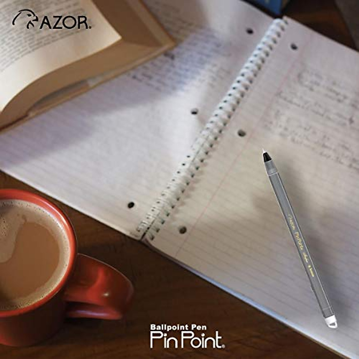AZOR Pin Point Fine Point Pens – 10 Assorted Colors