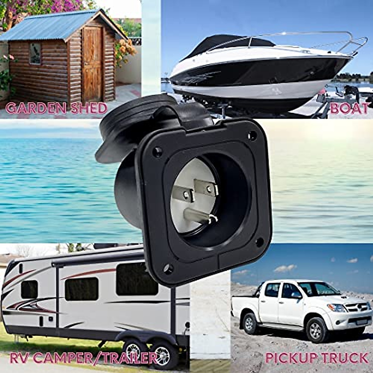 Sintron 15 Amp Flanged Inlet - Durable & Weatherproof