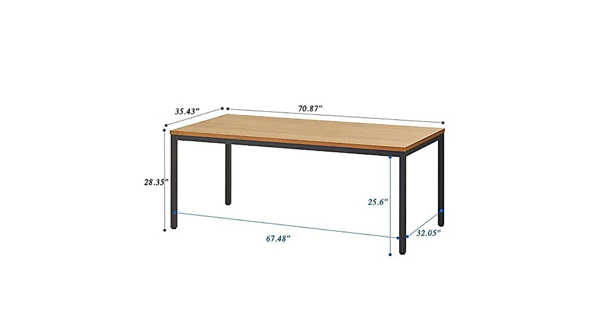 BIBOC Modern Office Desk 36x72 inch Sturdy Writing Table