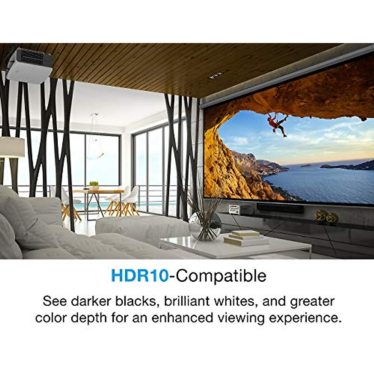 Optoma UHD65 True 4K UHD Home Theater Projector | HDR10 & PureMotion