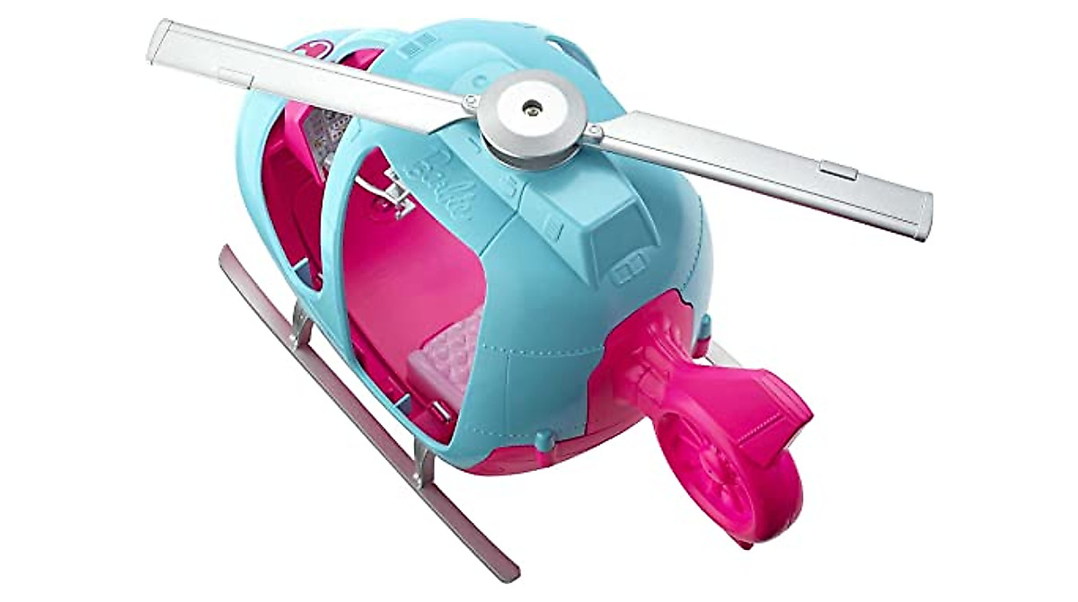 Barbie Helicopter with Spinning Rotors - Pink & Blue 2-Seater Toy