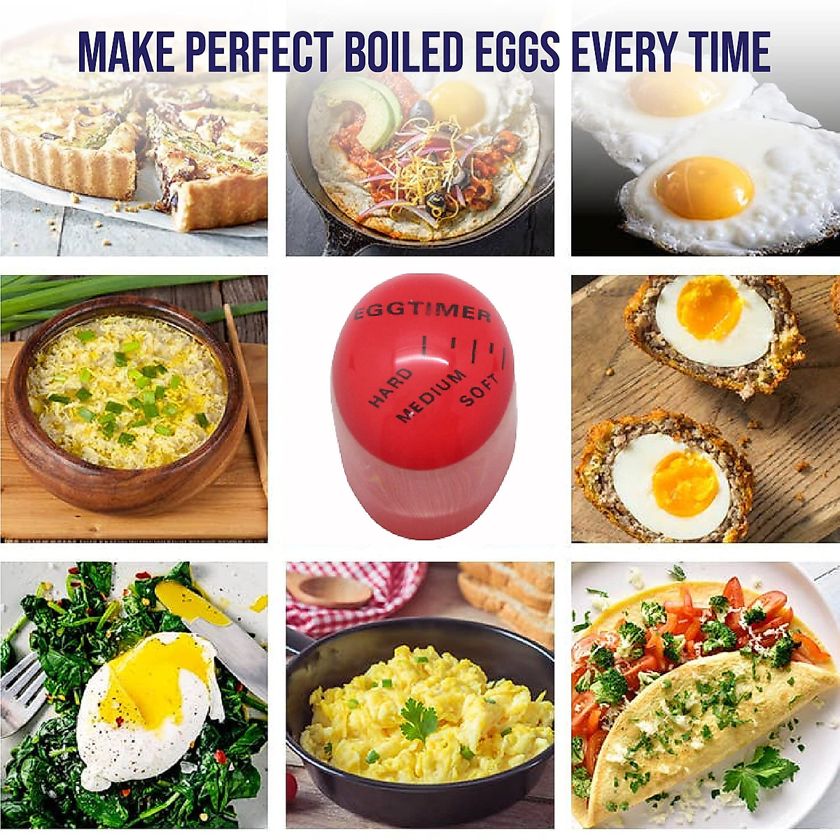 Egg Timer for Boiling Eggs - Perfect Results with Color Indicator