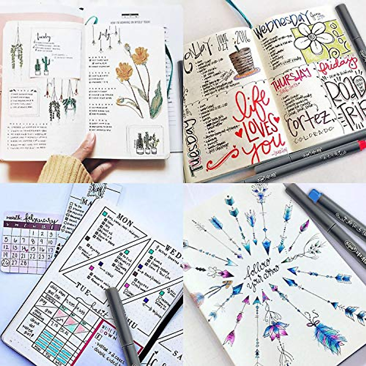 Fineliner Color Pen Set for Drawing & Coloring
