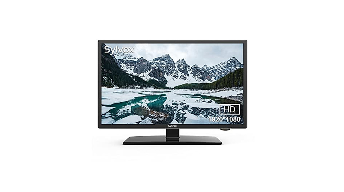 SYLVOX 24 Inch RV TV 1080P Full HD with DVD & FM Radio